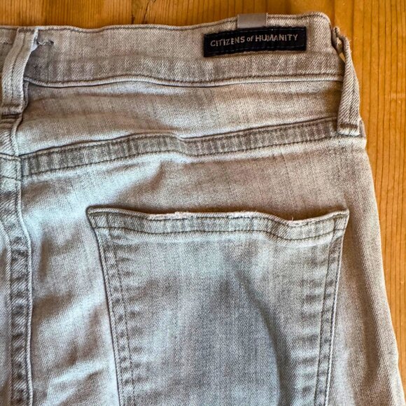 Citizens of Humanity Rocket Crop High Rise Skinny Jeans Gray Wash Size 27 - Picture 5 of 8